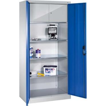 Locker with opening doors with valuables compartment and 4 shelves